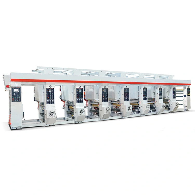 7 farver gravure blæk trykmaskine